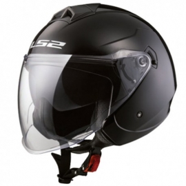 LS2 OF573 TWISTER CASCO JET DOPPIA VISIERA NERO OPACO