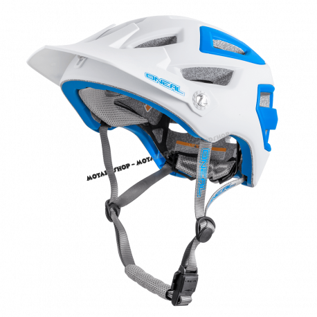 O'NEAL PIKE Bianco Blu casco MTB Enduro Freeride 