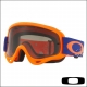 OAKLEY O Frame Checked Finish Blu Arancio maschera Motocross Enduro Mtb 