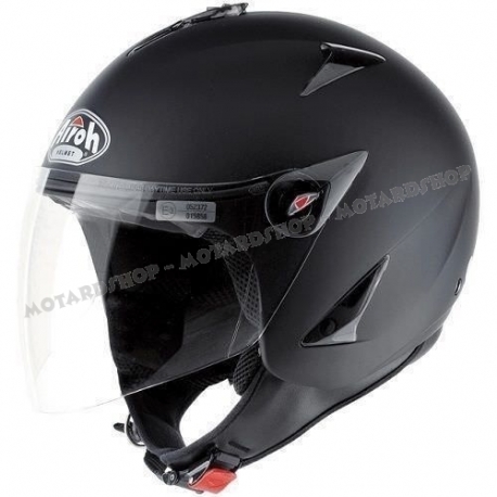 Casco Jet Airoh Color  scooter vespa corto nero opaco economico