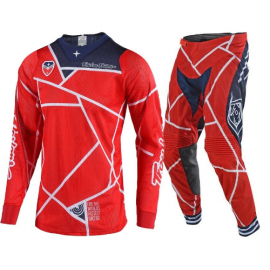 Completo Motocross TLD Troy Lee Designs SE AIR METRIC 2019 red navy  Enduro Quad