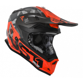 Casco Motocross Just1 J32 Bambino Swat Camo Fluo Orange Gloss Enduro Quad 
