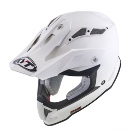 KYT Strike Eagle PLAIN WHITE casco motocross enduro quad