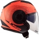 Casco jet LS2 OF570 Verso SPIN orange fluo matt Doppia visiera Moto Scooter