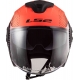 Casco jet LS2 OF570 Verso SPIN orange fluo matt Doppia visiera Moto Scooter