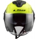 Casco jet LS2 OF570 Verso SPIN YELLOW fluo matt Doppia visiera Moto Scooter