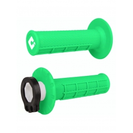 ODI MANOPOLA V2 LOCK ON 1/2 half waffle VERDE FLUO  motocross enduro quad