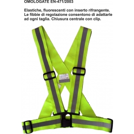 QUATTROERRE BIKE BRACES bretelle elastiche alta visibilità omologate moto scooter