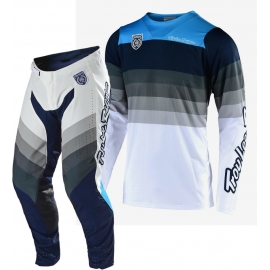 Completo Motocross Troy Lee Designs SE PRO MIRAGE 2010 bianco e grigio enduro quad