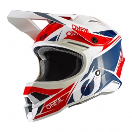 O'neal Casco 3 SERIES HELMET STARDUST bianco blu rosso casco motocross enduro quad