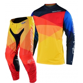 Completo Motocross Troy Lee Designs GP AIR JET 2020 giallo arancio enduro quad