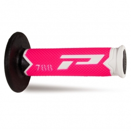 PROGRIP MANOPOLA 788 TRIPLA MESCOLA bianco fuxia motocross enduro quad