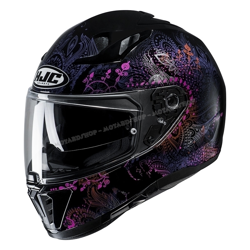 Casco integrale HJC i70 VAROK nero rosa moto da strada scooter