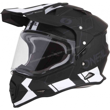 Casco O'NEAL SIERRA II COMB black white Enduro stradale Motard Quad