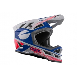 O'NEAL Casco BLADE ACE grigio blu rosso Downhill Enduro Mtb Dh