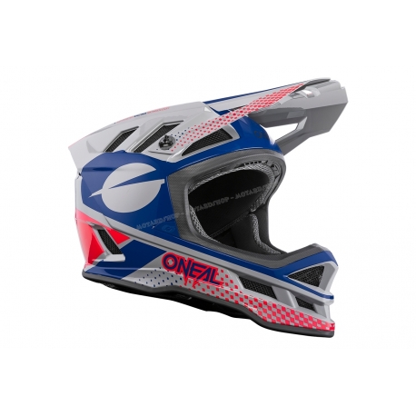 O'NEAL Casco BLADE ACE grigio blu rosso Downhill Enduro Mtb Dh