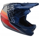 Casco TROY LEE DESIGNS D3 FIBERLITE SILHOUETTE navy silver dh enduro mtb