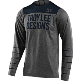 TROY LEE DESIGNS SKYLINE PINSTR grigio blu maglia manica lunga MTB DH ENDURO