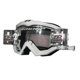 MASCHERA MOTOCROSS Progrip 3201 CON ROLL OFF bianca DH ENDURO