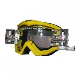 MASCHERA MOTOCROSS Progrip 3201 CON ROLL OFF bianca DH ENDURO