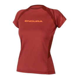 ENDURA  SINGLETRACK maglietta donna manica corta rosso mattone mtb enduro dh