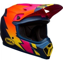 Casco BELL MX-9 MIPS STRIKE blu arancio rosa motocross quad enduro