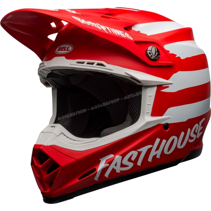 Casco BELL MOTO-9 MIPS FASTHOUSE SIGNIA rosso motocross quad enduro