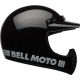 Casco BELL MOTO-3 CLASSIC nero lucido vintage motocross quad enduro