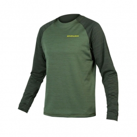 ENDURA SINGLETRACK FLEECE  maglia manica lunga verde mtb enduro dh