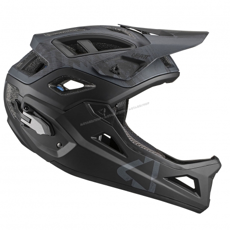 Leatt Casco MTB 3.0 ENDURO V21.2 Nero mentoniera rimovibile Mtb Enduro  Freeride