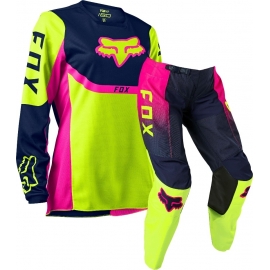 FOX 180  DONNA VOKE 2020 fluo giallo rosa completo motocross enduro 