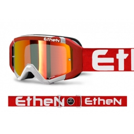 Maschera ETHEN 05R lente specchiata rossa motocross quad enduro 