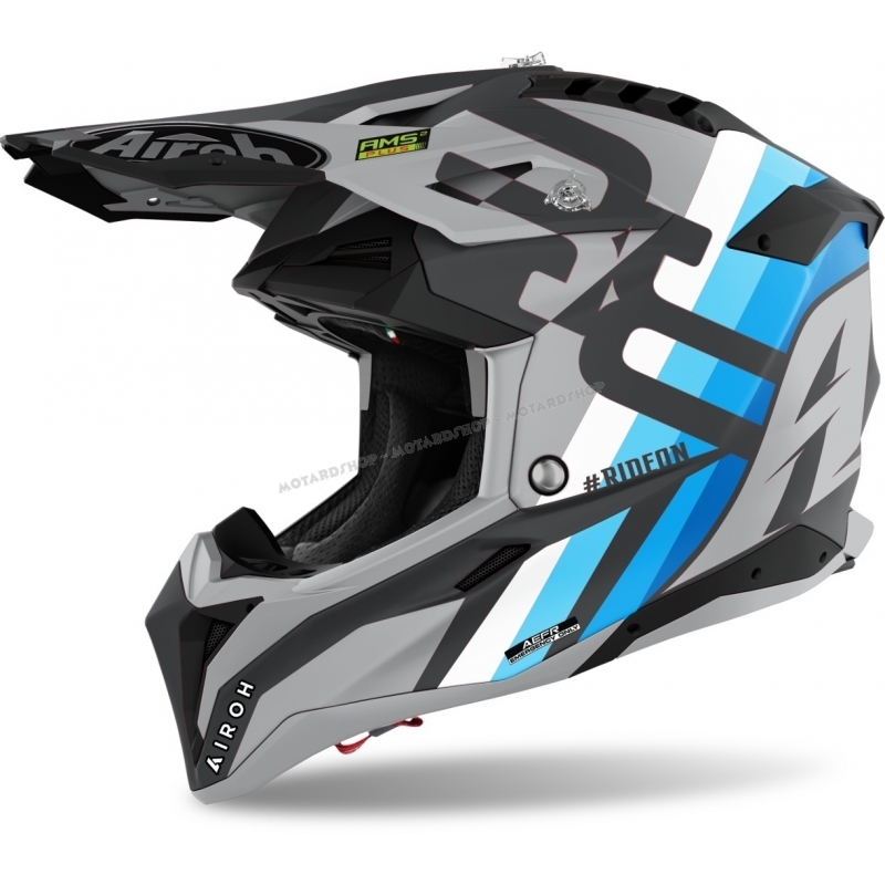 CASCO AIROH carbon AVIATOR 3 RAINBOW antracite opaco motocross