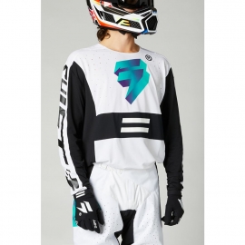 Completo motocross 2021 SHIFT BLACK LABEL UV  bianco ultra enduro quad