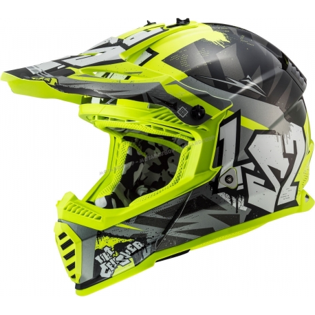 CASCO LS2 MX437 Fast EVO mini CRUSHER motocross enduro bambino