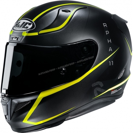 Casco integrale HJC RPHA11 JARBAN nero giallo moto da strada 