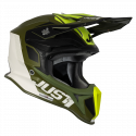 Casco Just1 J18 MIPS PULSAR LIM. EDITION ARMY verde nero bianco motocross Enduro Quad Supermotard