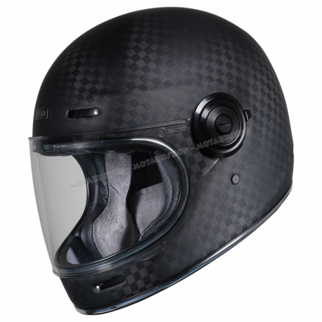 Casco Just1 J-CULT  SOLID CARBON MATT  vintage moto scrambler scooter 