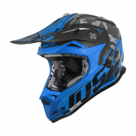 Casco Just1 J32 PRO SWAT BAMBINO camo blu fluo motocross Enduro Quad Supermotard