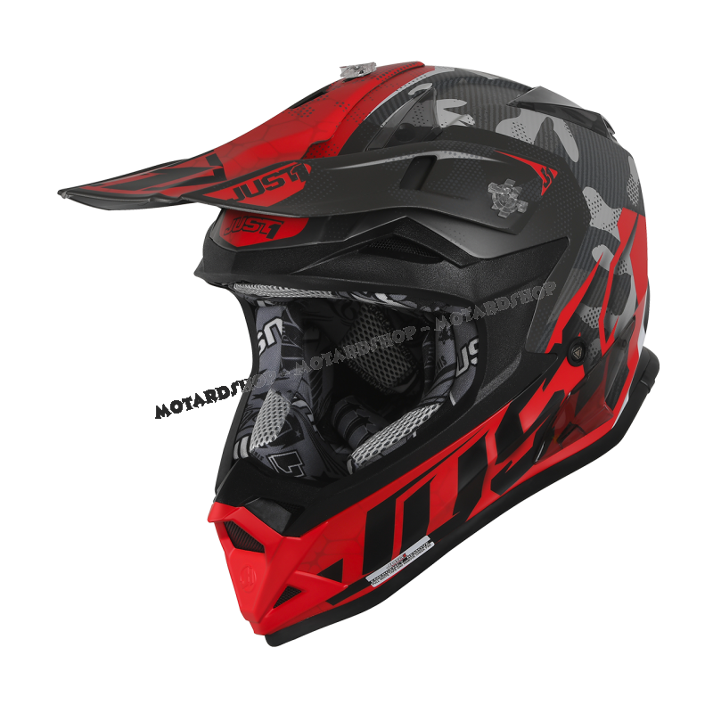 Casco Just1 J32 PRO SWAT BAMBINO camo rosso motocross Enduro Quad  Supermotard