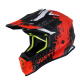 Casco Motocross Just1 J38 MASK arancione fluo nero carbon matt Enduro Quad Supermotard