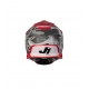 Casco Motocross Just1 J39 KINETIC camo nero grigio e rosso matt Enduro Quad Supermotard