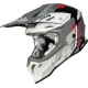 Casco Just1 J39 REACTOR bianco rosso grigio matt Motocross Enduro Quad Supermotard