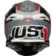 Casco Just1 J39 REACTOR bianco rosso grigio matt Motocross Enduro Quad Supermotard