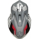 Casco Just1 J39 REACTOR bianco rosso grigio matt Motocross Enduro Quad Supermotard