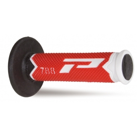PROGRIP MANOPOLA 788 TRIPLA MESCOLA bianco rosso nero motocross enduro quad