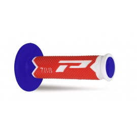 PROGRIP MANOPOLA 788 TRIPLA MESCOLA bianco rosso blu motocross enduro quad