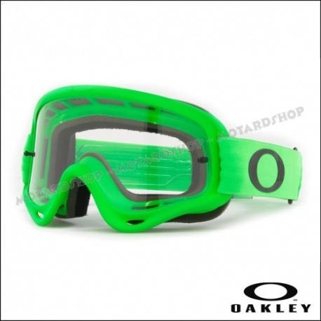 Maschera Oakley O Frame verde lente chiara motocross enduro dh