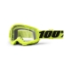 Maschera 100% STRATA 2 gialla lente trasparente Motocross Enduro Mtb