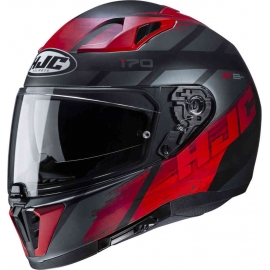 Casco integrale HJC i70 REDEN nero rosso moto da strada scooter